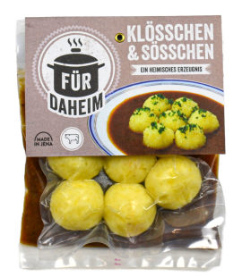 Klöße mit Soße in der Packung